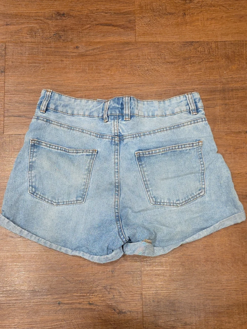 refuge Denim Light Blue High-Rise Denim Shorts